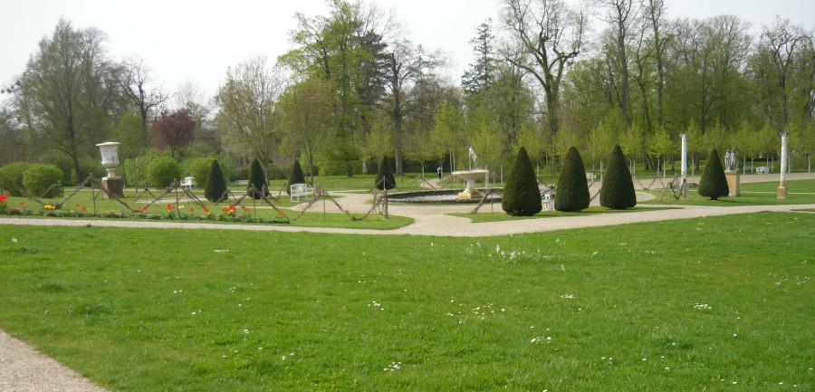 Ansicht Schlosspark Springbrunnen